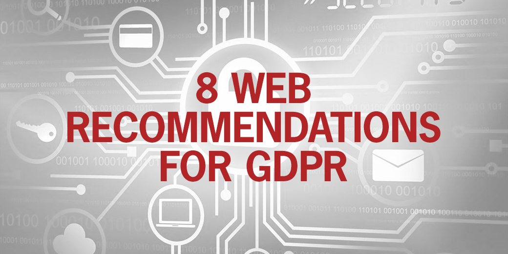 8 Web Recommendations for GDPR